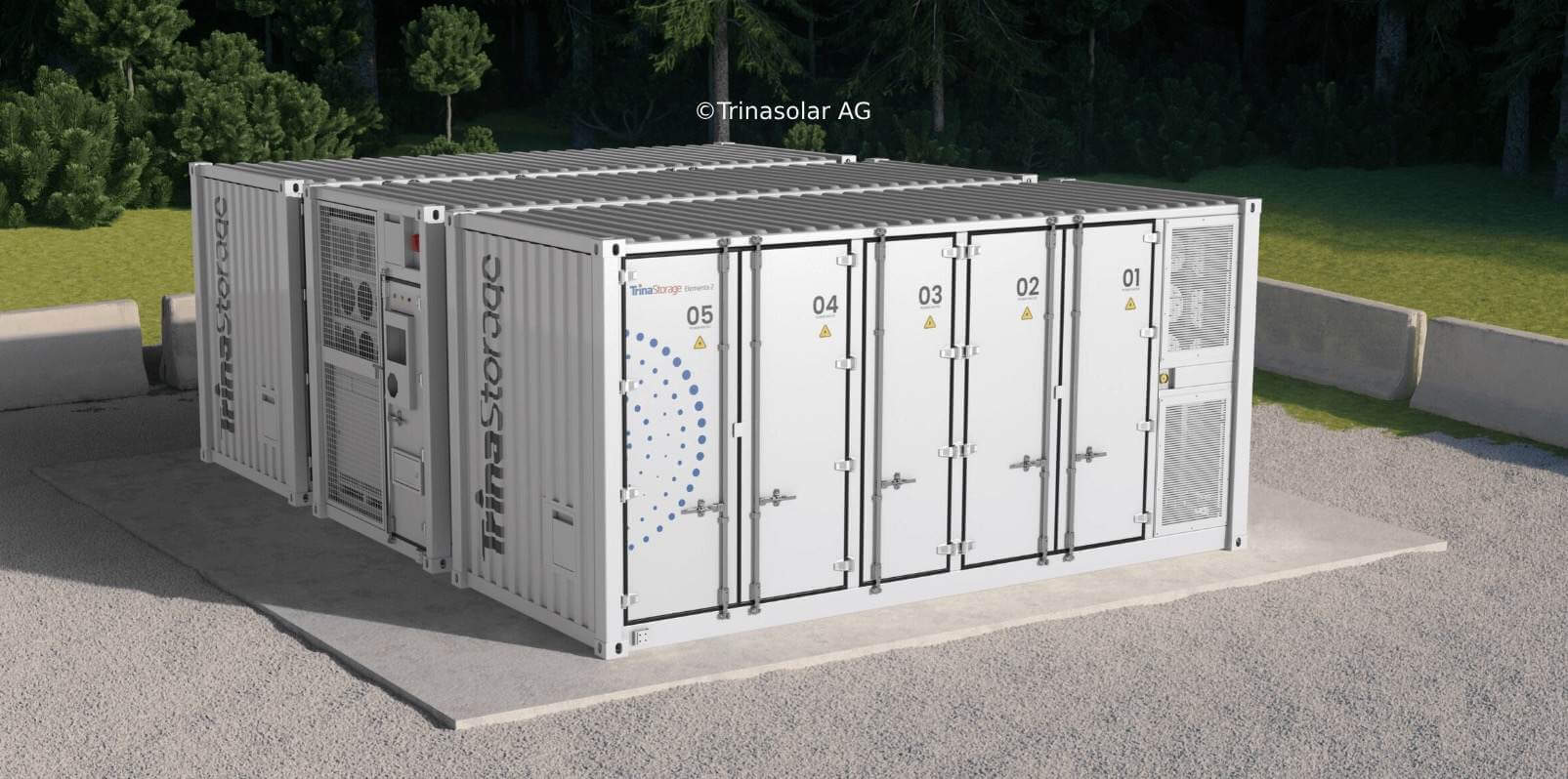 Darstellung Batteriespeicher der Firma Trinasolar AG